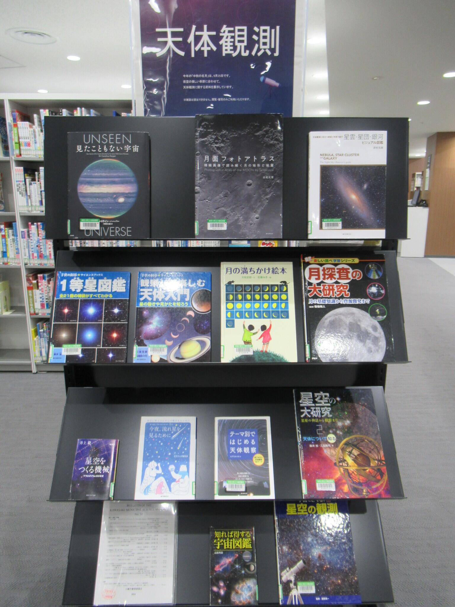 閲覧室内ミニ展示「天体観測」