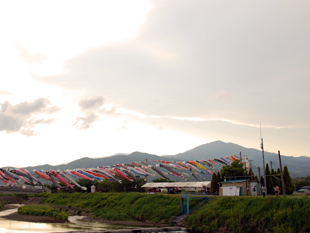 春、大山遠景