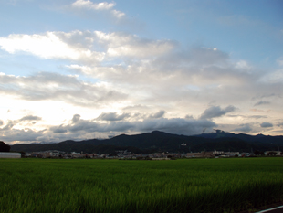 夏、大山遠景