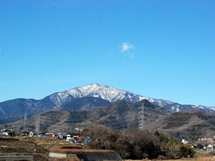 冬、大山遠景