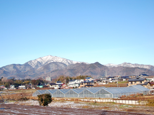 冬、大山遠景