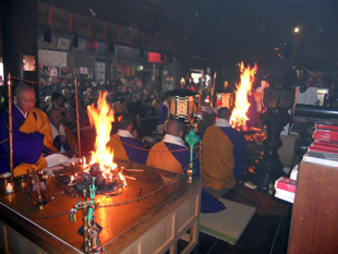 大山寺五壇護摩供修行