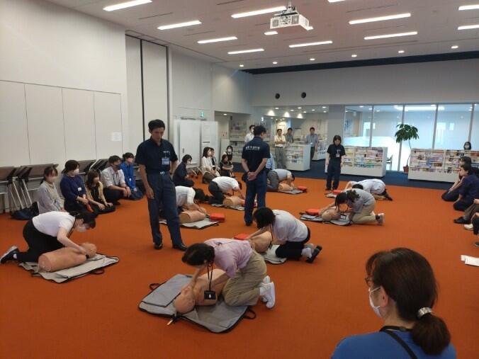 写真:救急指導会の様子